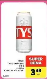 Carrefour Market Piwo TYSKIE GRONIE 0,5 l puszka oferta