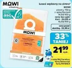 Carrefour Market Łosoś wędzony na zimno MOWI plastry oferta