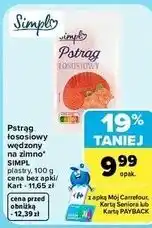 Carrefour Market Pstrąg łososiowy wędzony na zimno SIMPL plastry oferta