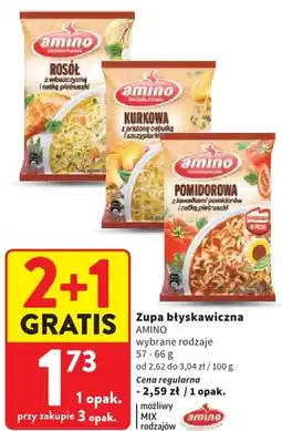 Intermarche Zupa błyskawiczna AMINO wybrane rodzaje oferta