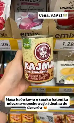 Dino Masa krówkowa Orico Kajmak o smaku batonika mleczno-orzechowego oferta