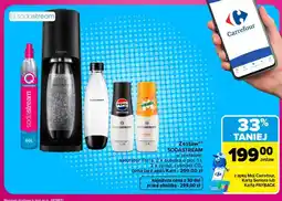 Carrefour Zestaw saturator Terra + 2 x butelka o poj. 1 l + 2 x syrop + cylinder CO2 Sodastream oferta