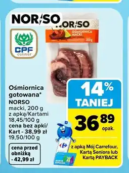 Carrefour Ośmiornica gotowana macki Norso oferta