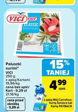 Carrefour Paluszki surimi Classic Vici oferta