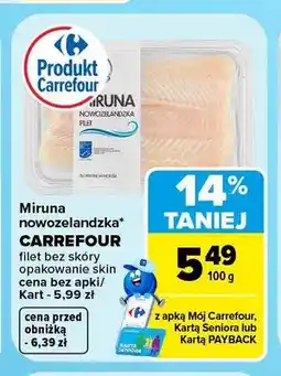 Carrefour Miruna nowozelandzka filet bez skóry Carrefour oferta