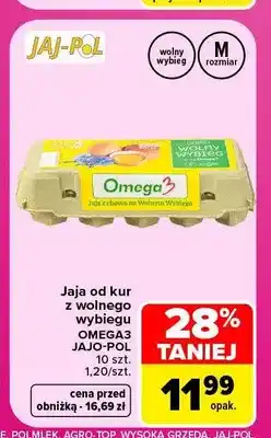 Carrefour Jajka kurze od kur z wolnego wybiegu Omega3 Jajo-Pol oferta