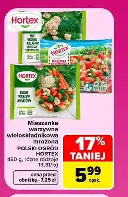 Carrefour Mieszanka warzywna wieloskładnikowa mrożona Polski Ogród Hortex mix brokuł i kalafior oferta