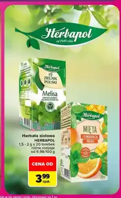 Carrefour Herbata ziołowa Zielnik Polski melisa Herbapol oferta