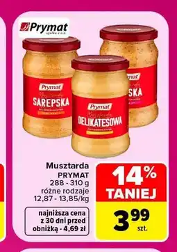 Carrefour Musztarda Prymat sarepska oferta