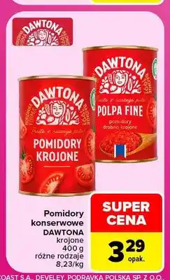 Carrefour Pomidory konserwowe krojone Dawtona oferta