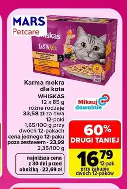 Carrefour Karma mokra dla kota Whiskas 12-pak oferta