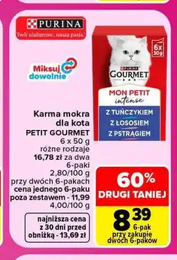 Carrefour Karma mokra dla kota Petit Gourmet 6-pak oferta