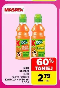 Carrefour Sok Kubuś multiwitamina oferta