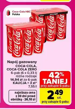 Carrefour Napój gazowany Coca-Cola 6-pak oferta