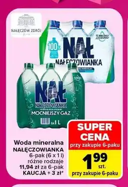 Carrefour Woda mineralna Nałęczowianka 6-pak oferta