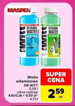 Carrefour Woda witaminowa Dr Witt Magnesium oferta