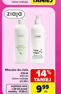 Carrefour Mleczko do ciała oliwkowe Ziaja oferta
