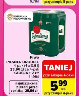Carrefour Piwo Pilsner Urquell 4-pak oferta