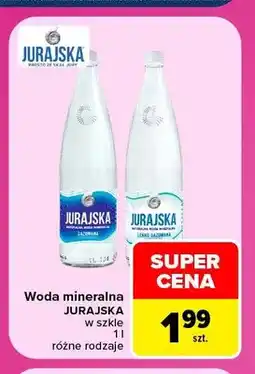 Carrefour Woda mineralna Jurajska w szkle oferta