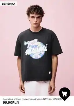 Bershka Koszulka z krótkim rękawem i nadrukiem Nathan Walker Bershka oferta