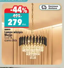 Biedronka Lampa wisząca Margo 5 x E14 czarno-złota Sanico oferta