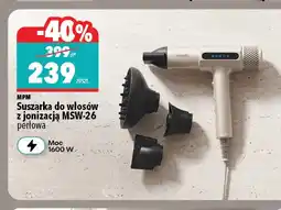 Biedronka Suszarka do włosów z jonizacją MSW-26 perłowa Mpm oferta