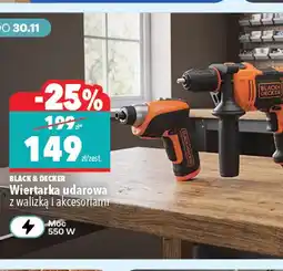 Biedronka Wiertarka udarowa z walizką i akcesoriami Black & Decker oferta