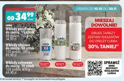 Biedronka Wkłady parafinowe do zniczy 15-pak 48 godzin Lumia oferta