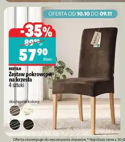 Biedronka Zestaw pokrowców na krzesła 4 sztuki Restilo oferta