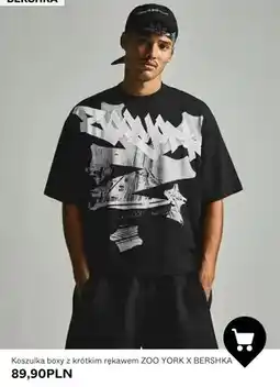 Bershka Koszulka boxy z krótkim rękawem Zoo York x Bershka oferta