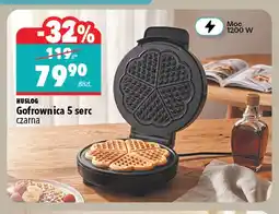 Biedronka Gofrownica 5 serc czarna Huslog oferta