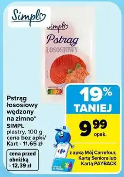 Carrefour Pstrąg łososiowy wędzony na zimno oferta