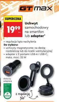 Biedronka Uchwyt samochodowy na smartfon lub adapter oferta