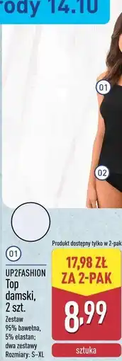ALDI UP2FASHION Top damski, 2 szt oferta