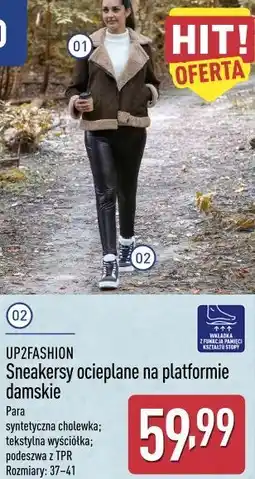 ALDI Sneakersy ocieplane na platformie damskie UP2FASHION oferta