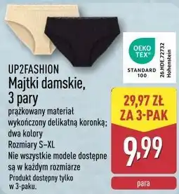 ALDI Majtki damskie, 3 pary UP2FASHION oferta