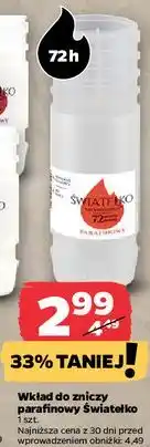 Netto Wkład do zniczy parafinowy Światełko 72h oferta