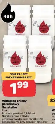 Netto Wkład do zniczy parafinowy Światełko 48h oferta