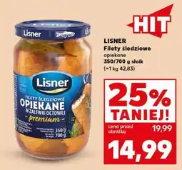 Kaufland LISNER Filety śledziowe opiekane 350/700 g słoik oferta