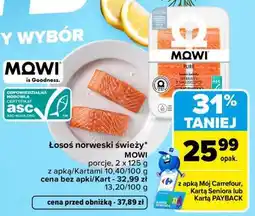 Carrefour Łosoś norweski świeży Mowi oferta