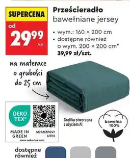 Biedronka Prześcieradło bawełniane jersey oferta