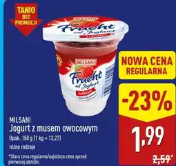ALDI Jogurt z musem owocowym Milsani oferta