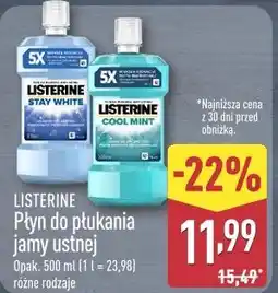 ALDI Listerine Płyn do płukania jamy ustnej oferta