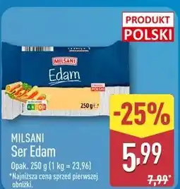 ALDI Milsani Ser Edam w plastrach oferta