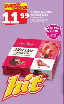 Topaz Mleczko z galaretką Amartone o smaku malinowym oferta