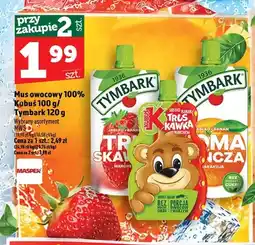 Topaz Mus owocowy 100% Kubuś truskawka marchew oferta