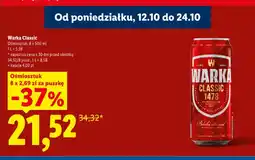 Lidl Piwo Warka Classic 8-pak oferta