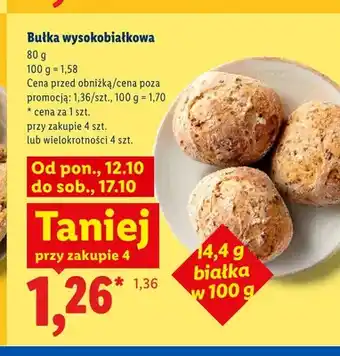 Lidl Bułka wysokobiałkowa oferta