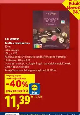 Lidl Trufle czekoladowe J.D. Gross oferta