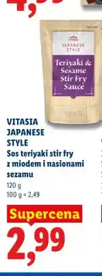 Lidl Sos teriyaki stir fry z miodem i nasionami sezamu Vitasia Japanese Style oferta